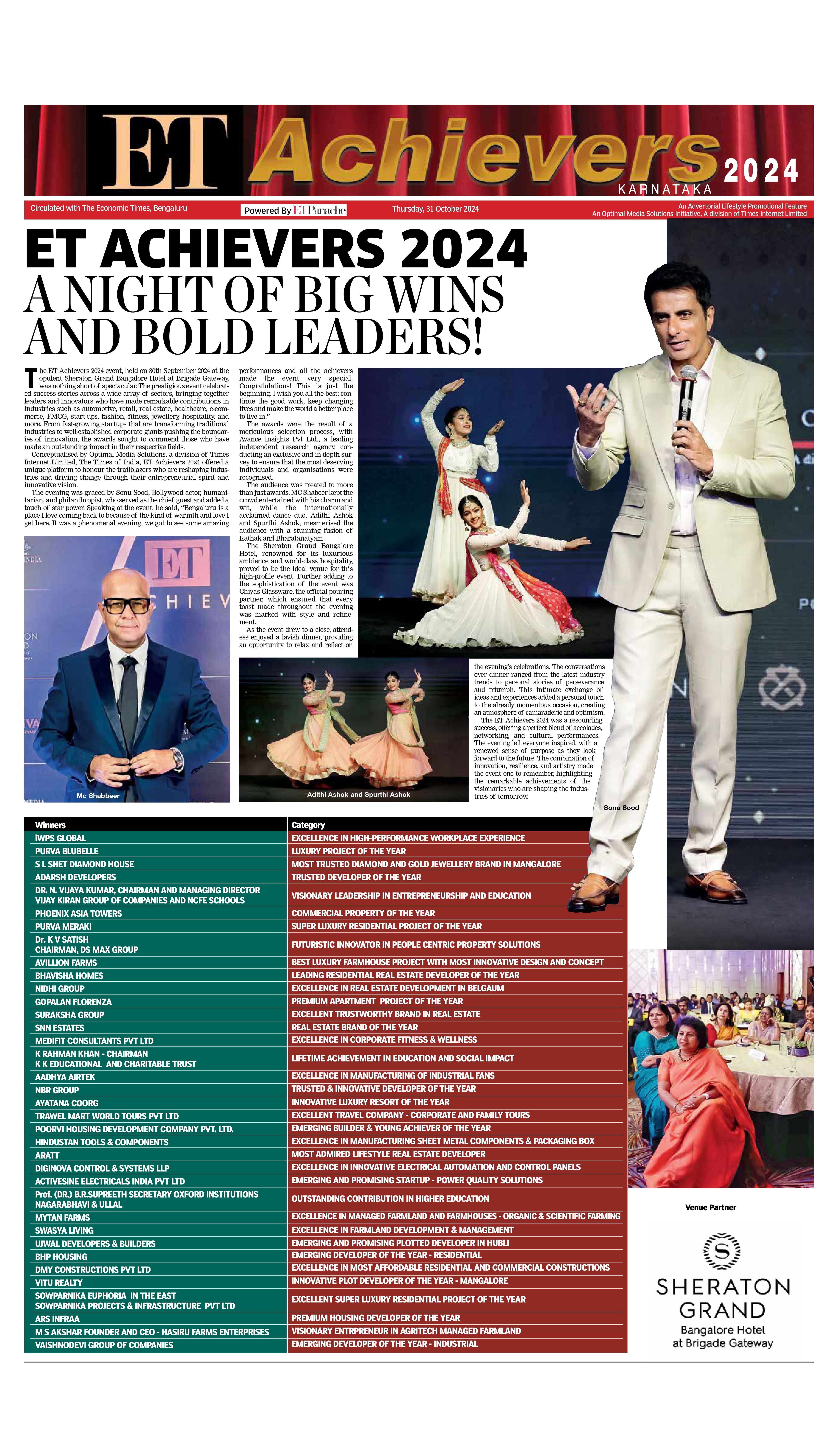 ET Achievers Award 2024